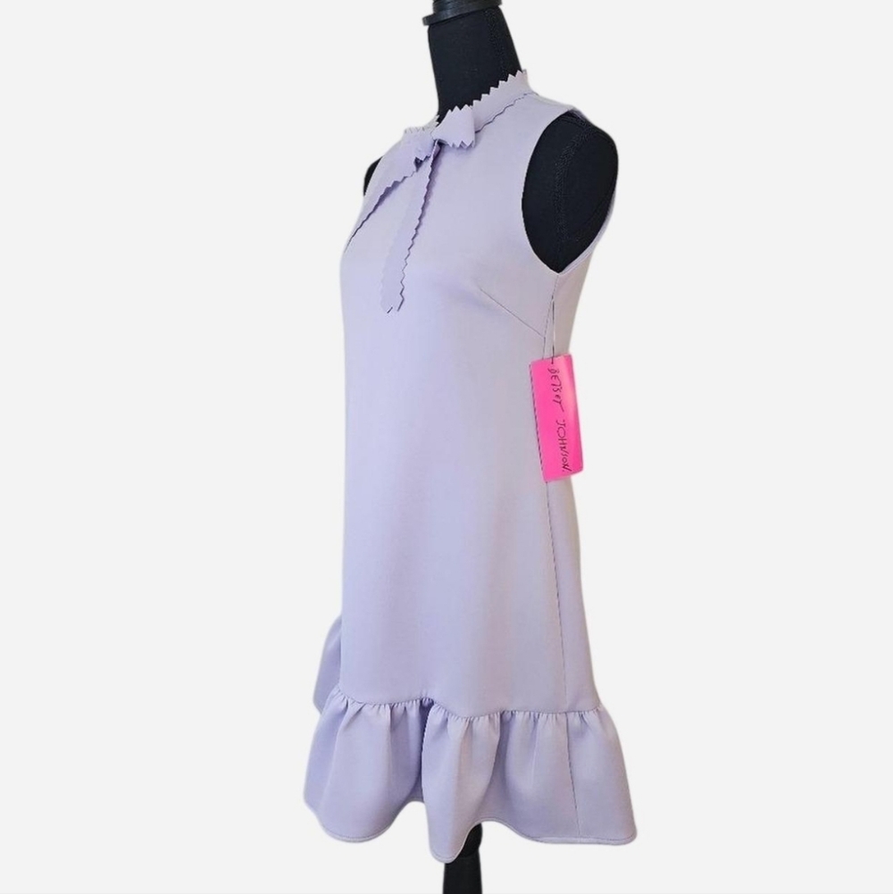 BETSEY JOHNSON Women's Berry Frosting Sleeveless Ruffle Hem Dress. Sz 2 - Picture 2 of 9